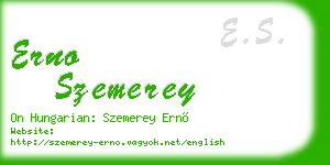 erno szemerey business card